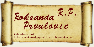 Roksanda Prvulović vizit kartica